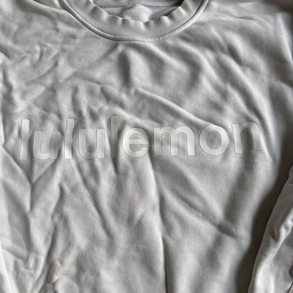 Perfectly Oversized White Lululemon Crewneck Sweatshirt Size 8 - Picture 2 of 12